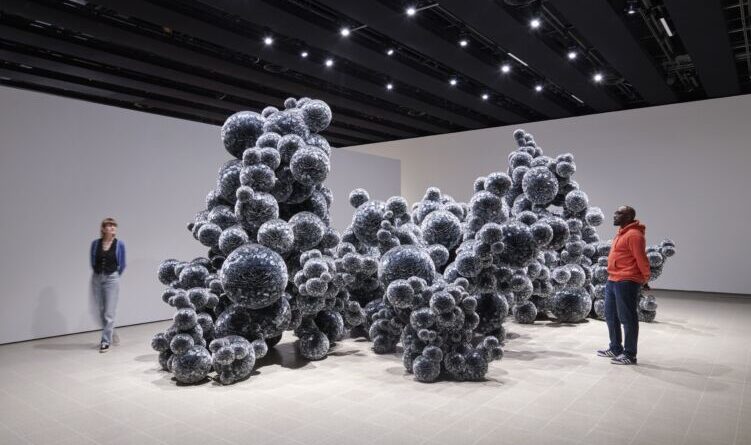 Installation view, Tara Donovan, ‘When Forms Come Alive’; photograph by Jo Underhill, courtesy of the Hayward Gallery.⁠