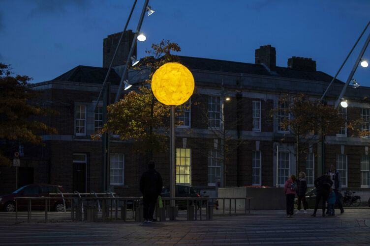 plattenbaustudio, Urban Mirror, 2023, Cornmarket Street; photographs by Clare Keogh, courtesy of Cork City Council.