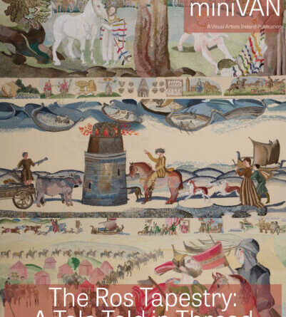 [Top]: The Celts: an Island Fastness (Panel 1), [Middle]: Evening: The Lighthouse at Hook Head (Panel 9), [Bottom]: Arrogant Trespass: the Normans Landing at Bannow Strand (Panel 3), The Ros Tapestry, 1998-2025; photographs © Mary Browne Photography.
