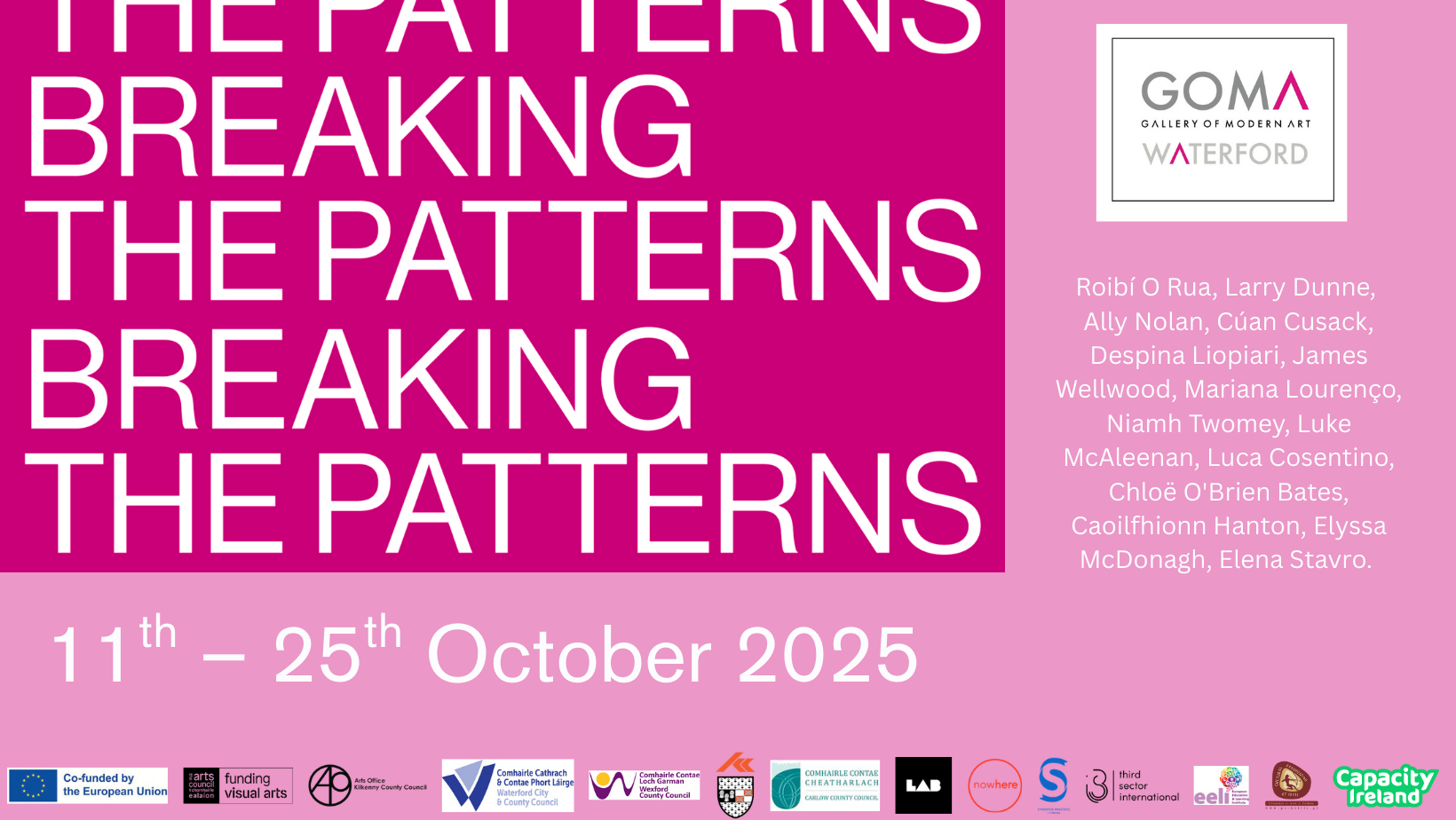 Breaking the Patterns | Group Exhibition at GOMA Waterford