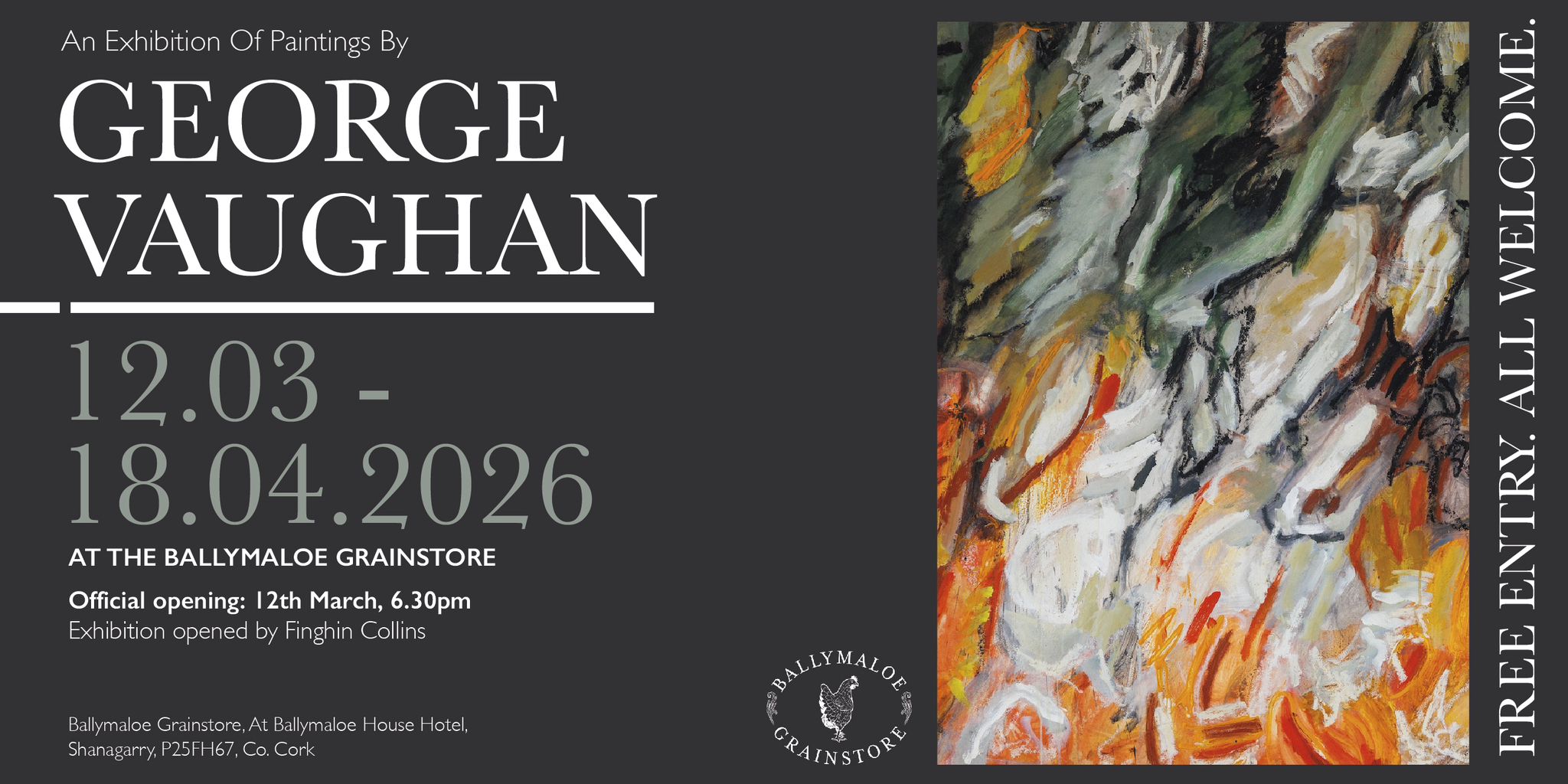 George Vaughan | Solo Exhibition at the Ballymaloe Grainstore