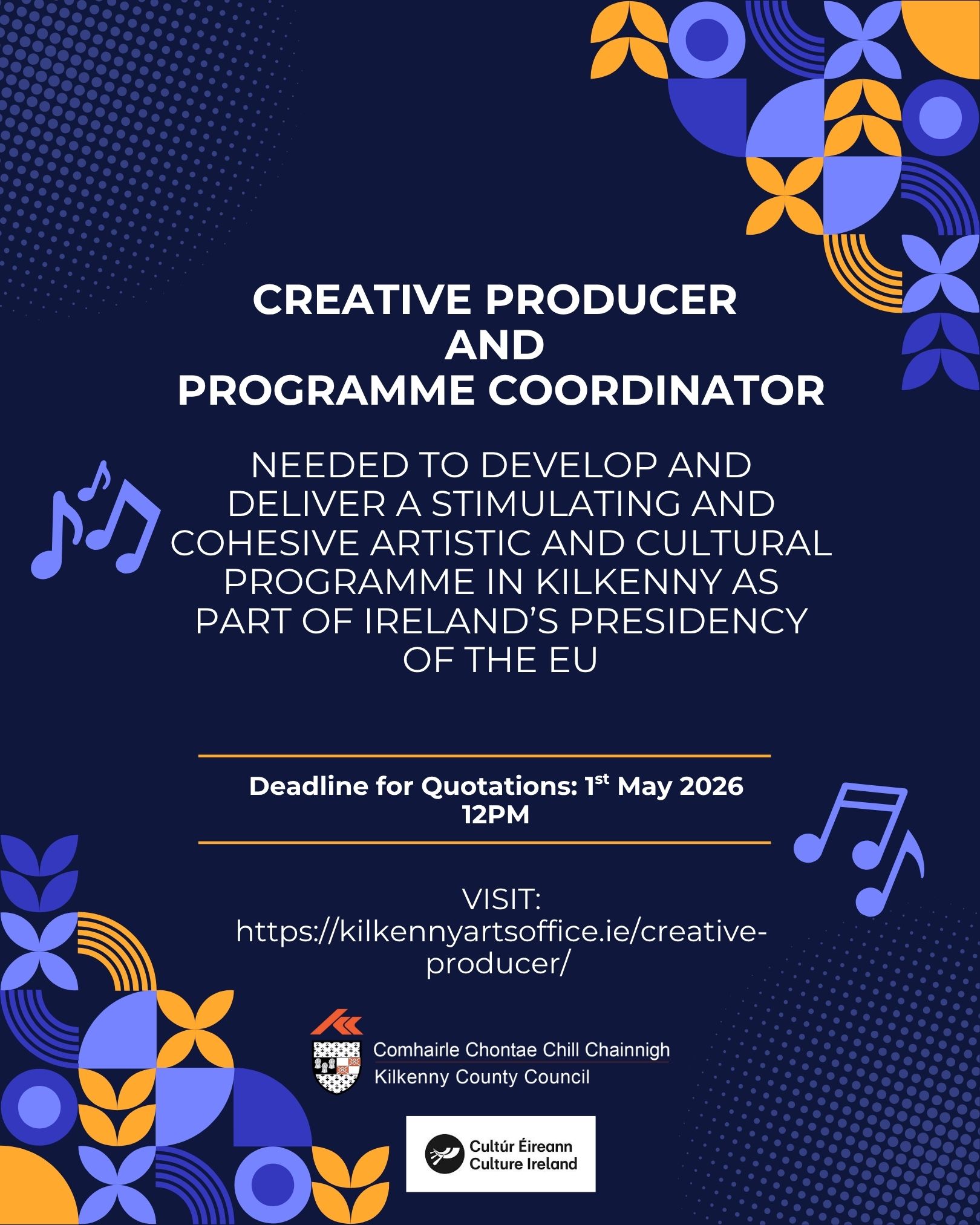 Job Vacancy | Temporary Creative Producer & Programme Coordination for EU Presidency Cultural Programme