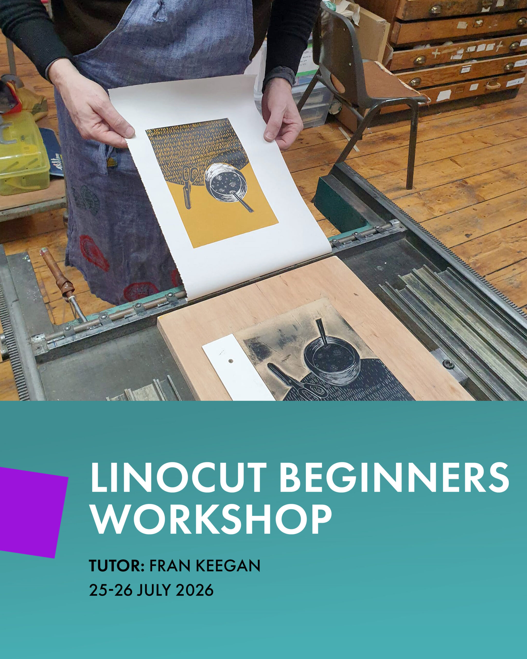 Workshop | Linocut for Beginners with Fran Keegan at Graphic Studio Dublin