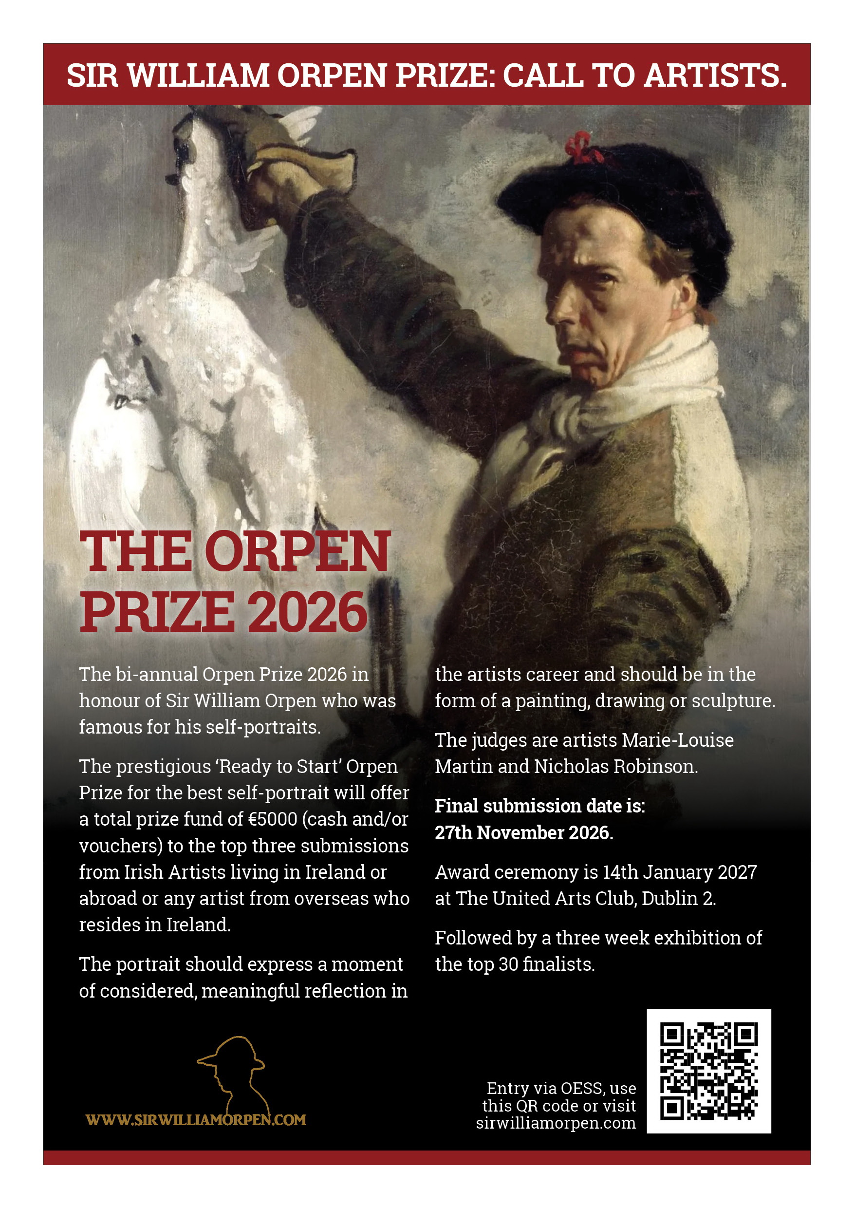 Open Call | Submissions for the Sir William Orpen Prize 2026