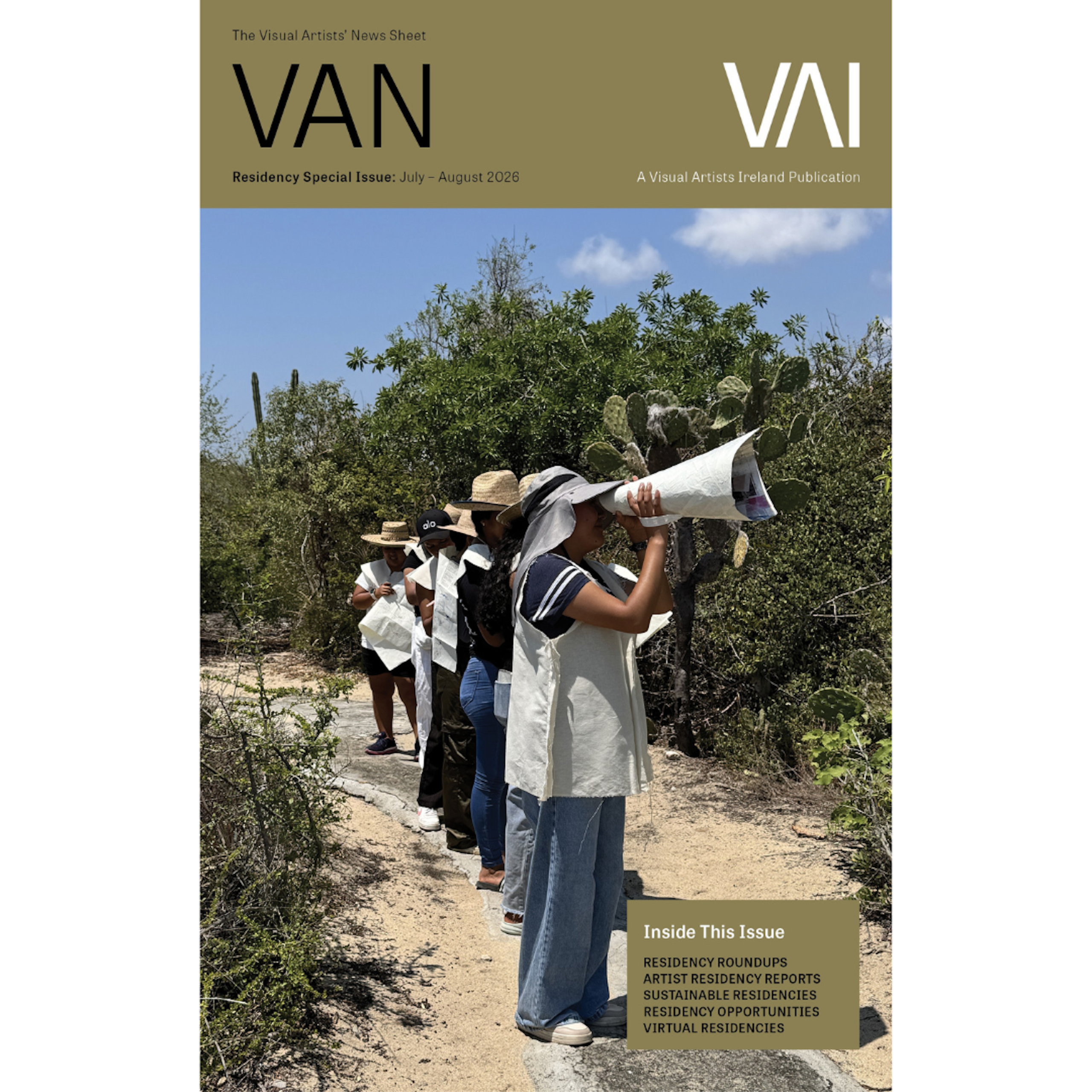 Out Now | July August 2026 Residency Special Issue of The Visual Artists’ News Sheet⁠