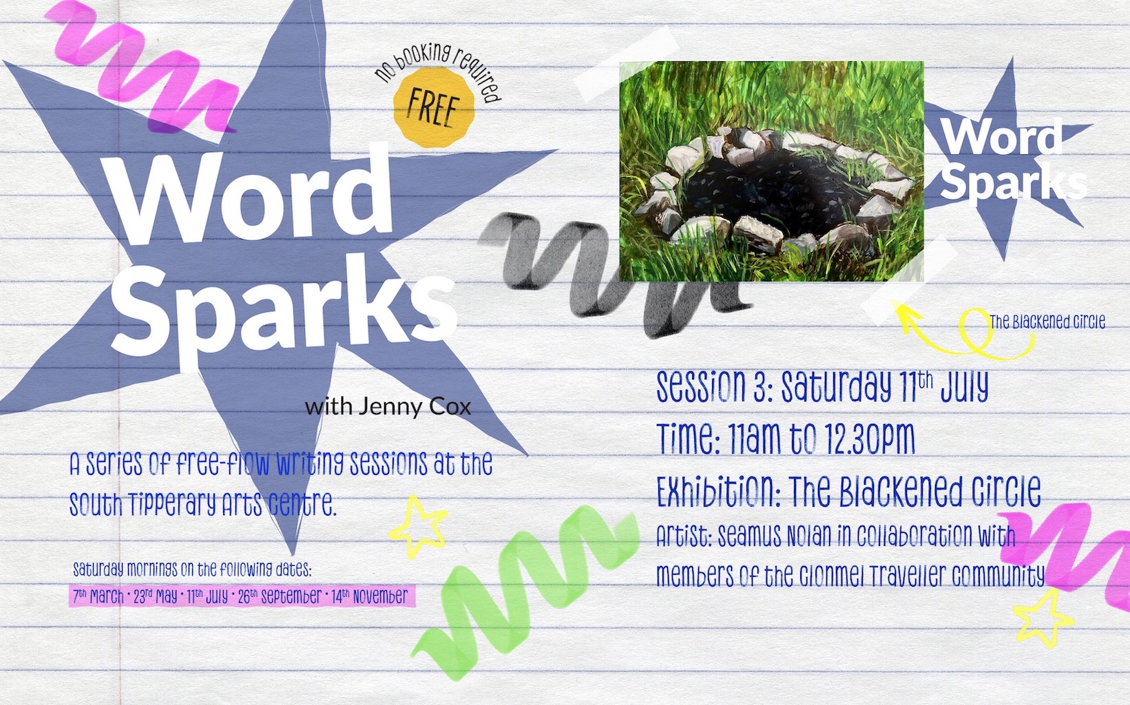 Event | Word Sparks 3- The Blackened Circle at the South Tipperary Arts Centre
