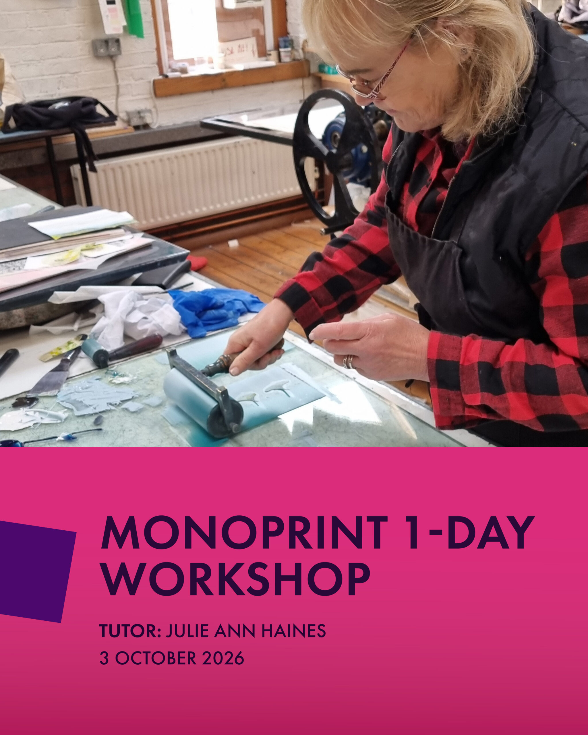 Workshop | Monoprint for Beginners with Julie Ann Haines at Graphic Studio Dublin