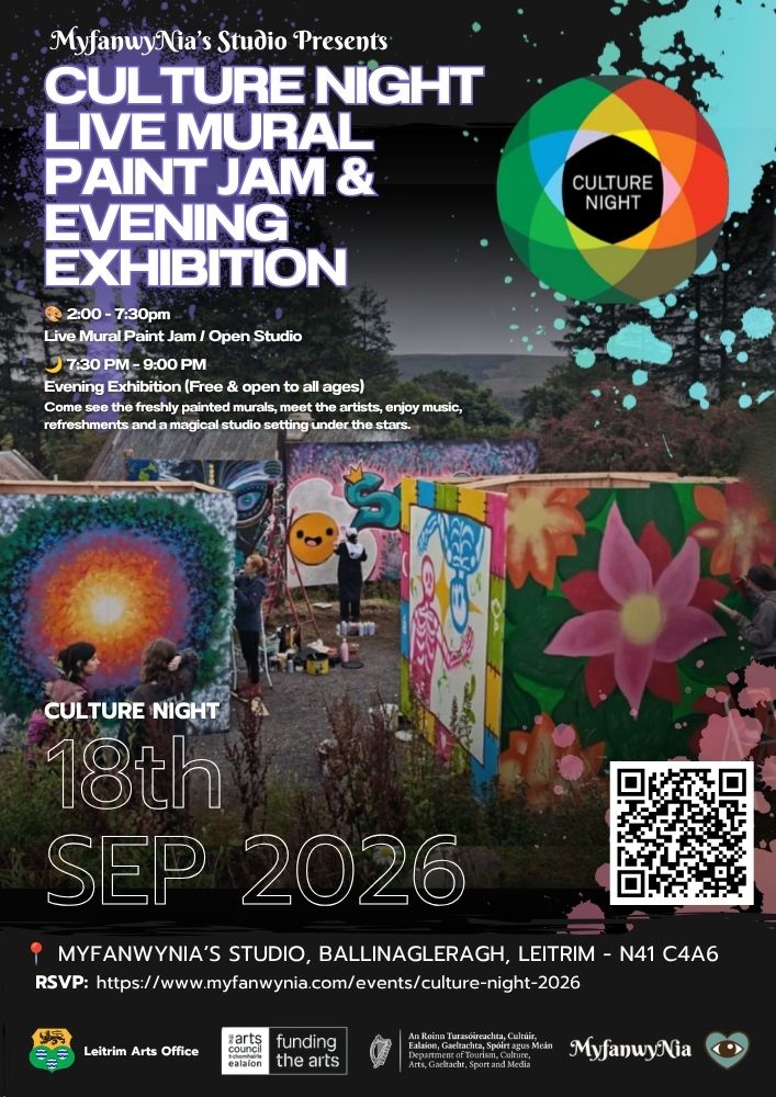 Event | Live Mural Paint Jam and Exhibition for Culture Night at MyfanwyNia's Studio