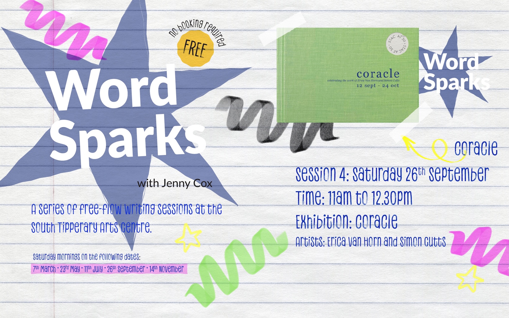 Event | Word Sparks 4- Coracle at South Tipperary Arts Centre
