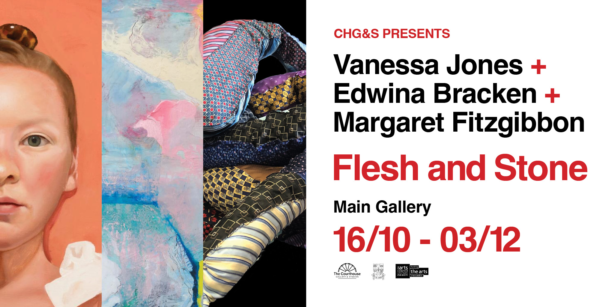 Flesh & Stone | Vanessa Jones, Margaret Fitzgibbon and Edwina Bracken at The Courthouse Gallery & Studios